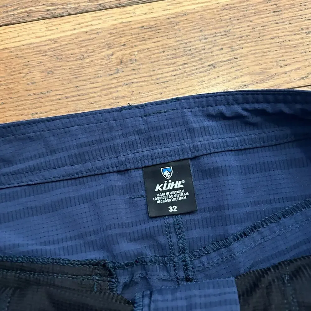 Kuhl Revolvr Striped Athletic Performance Cargo Shorts 10” 32